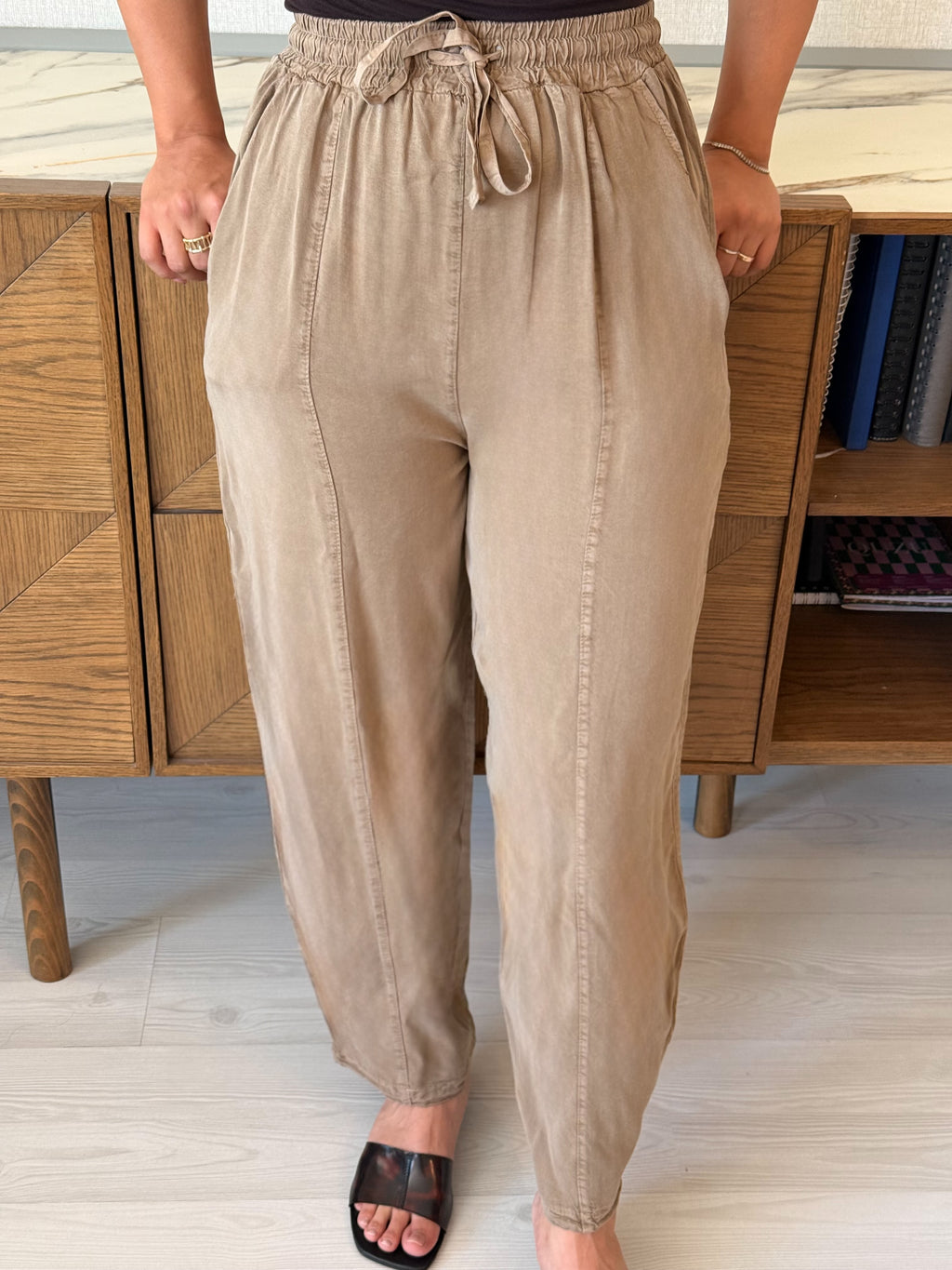 Tensel Şalvar Pantolon Camel