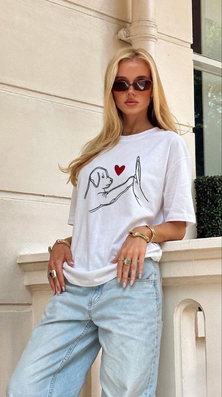 SEVİMLİ KÖPEK Baskılı Original Pamuklu Tshirt