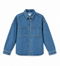 Çift Cepli Basic Denim Gömlek