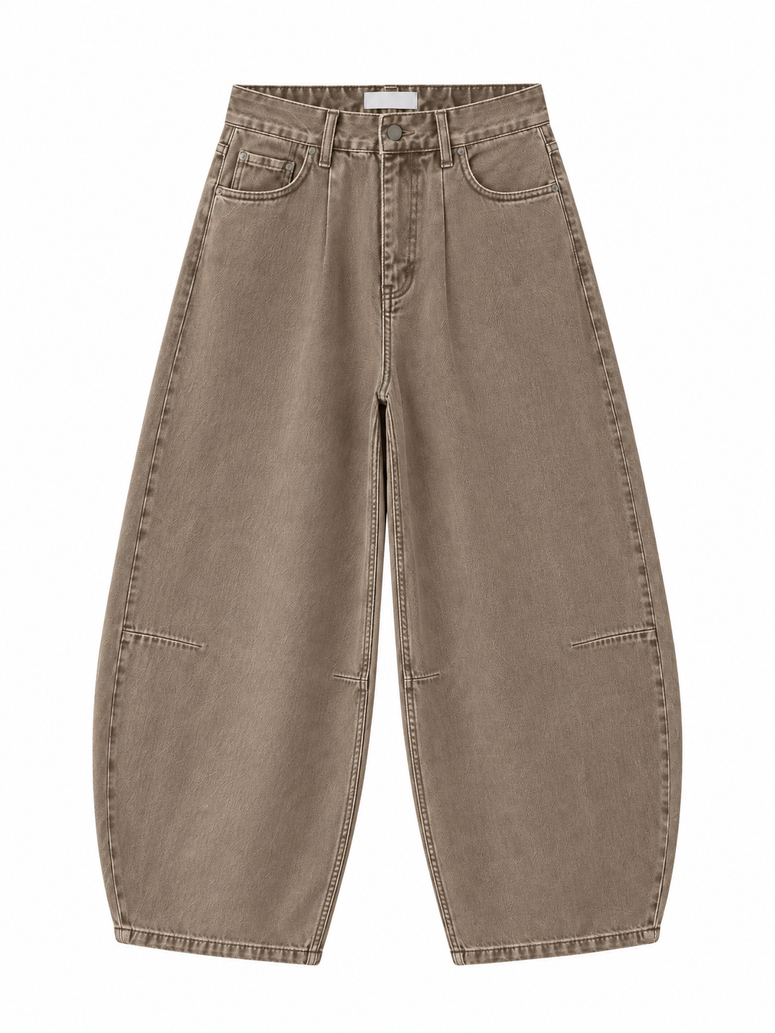 Yüksel Bel Barrel Fit jean Mocha