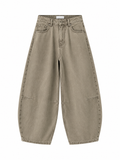 Yüksel Bel Barrel Fit jean Olive