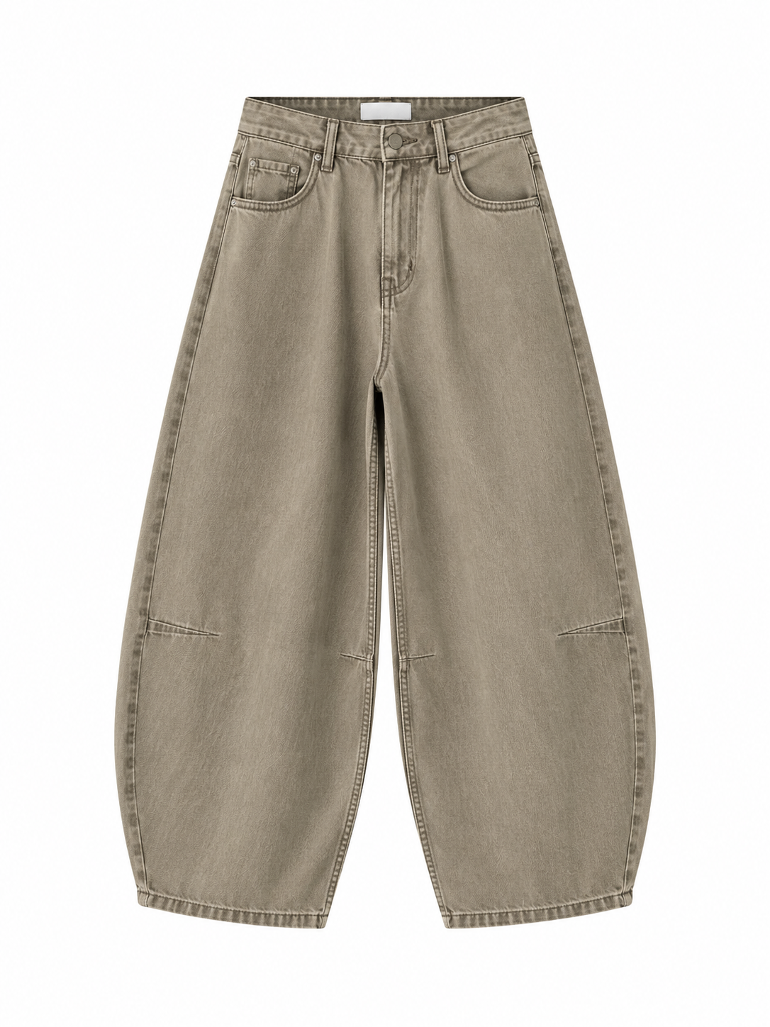 Yüksel Bel Barrel Fit jean Olive