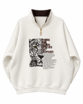 Yarasa Fermuarlı Leopar Sweatshirt
