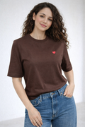 Mini Heart Tshirt Kahve
