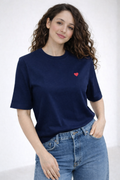 Mini Heart Tshirt Lacivert