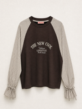 Çizgili Gömlek Detaylı Sweatshirt