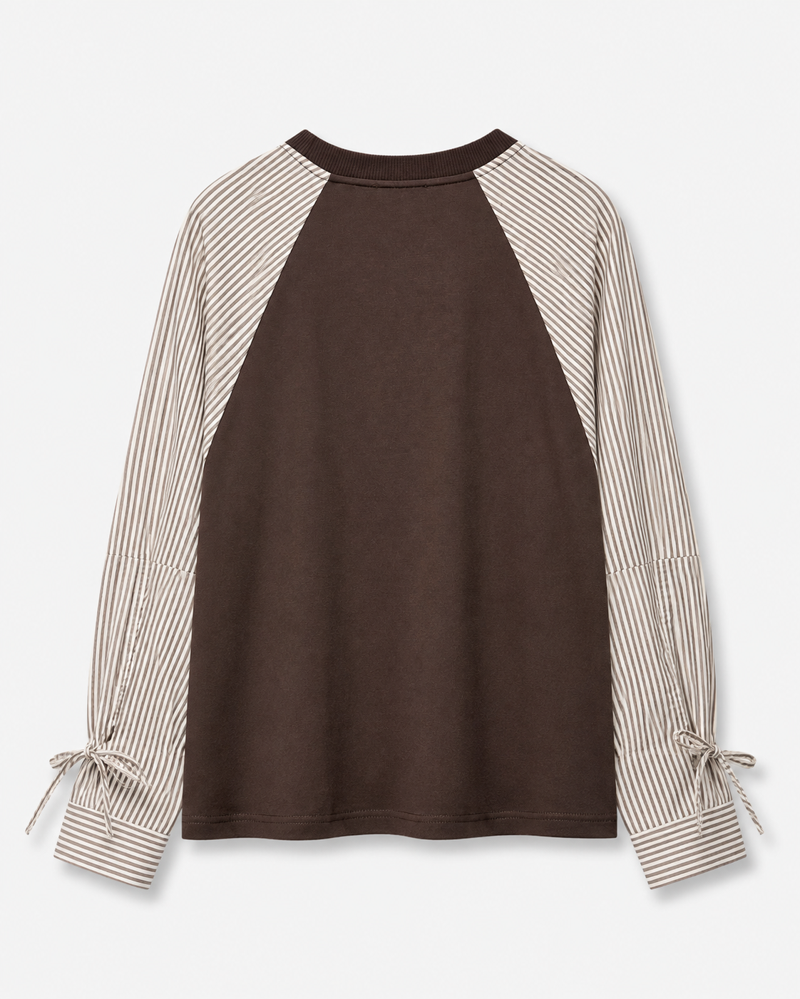Çizgili Gömlek Detaylı Sweatshirt