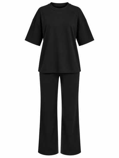 Siyah Oversize İkili Takım