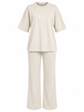 Ekru Oversize İkili Takım