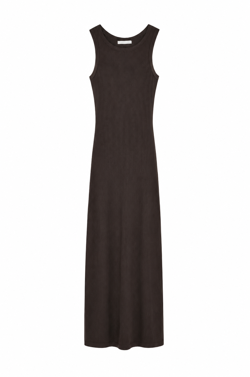 91652 Fitilli Midi Elbise-Koyu Kahve