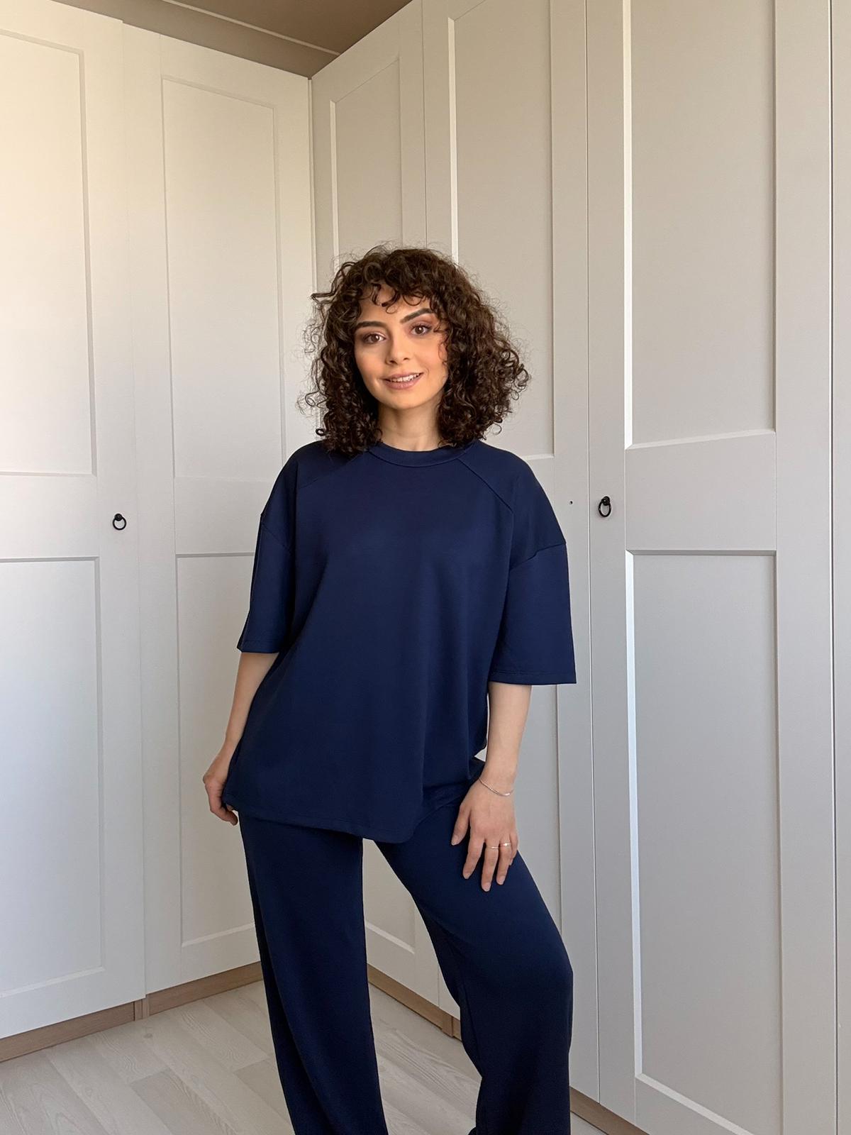 Lacivert Oversize İkili Takım