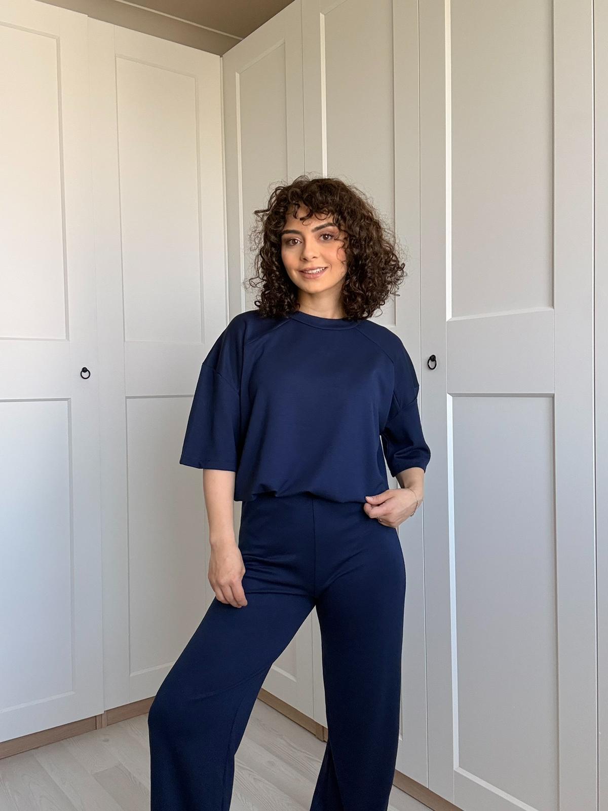 Lacivert Oversize İkili Takım