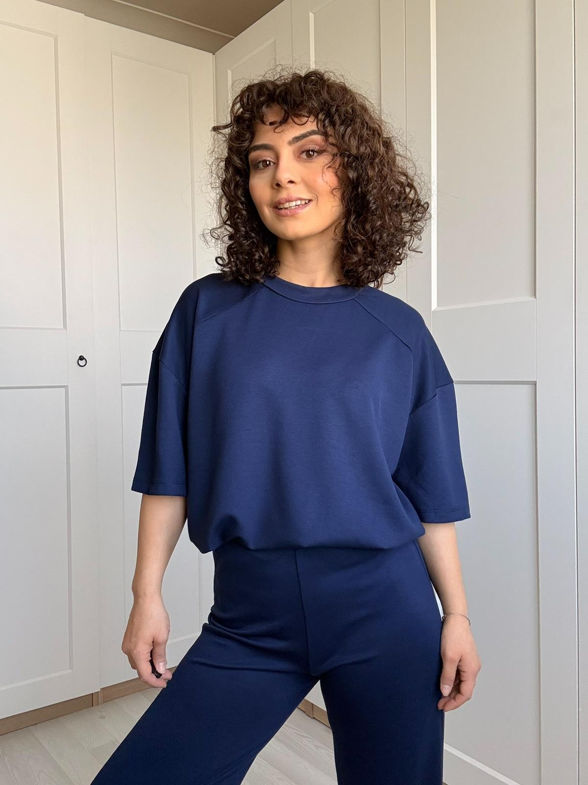 Lacivert Oversize İkili Takım