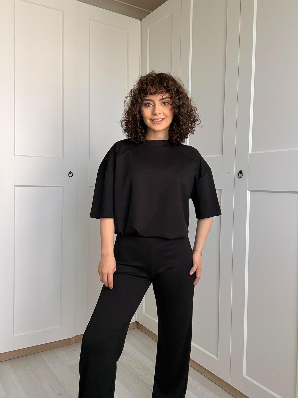 Siyah Oversize İkili Takım
