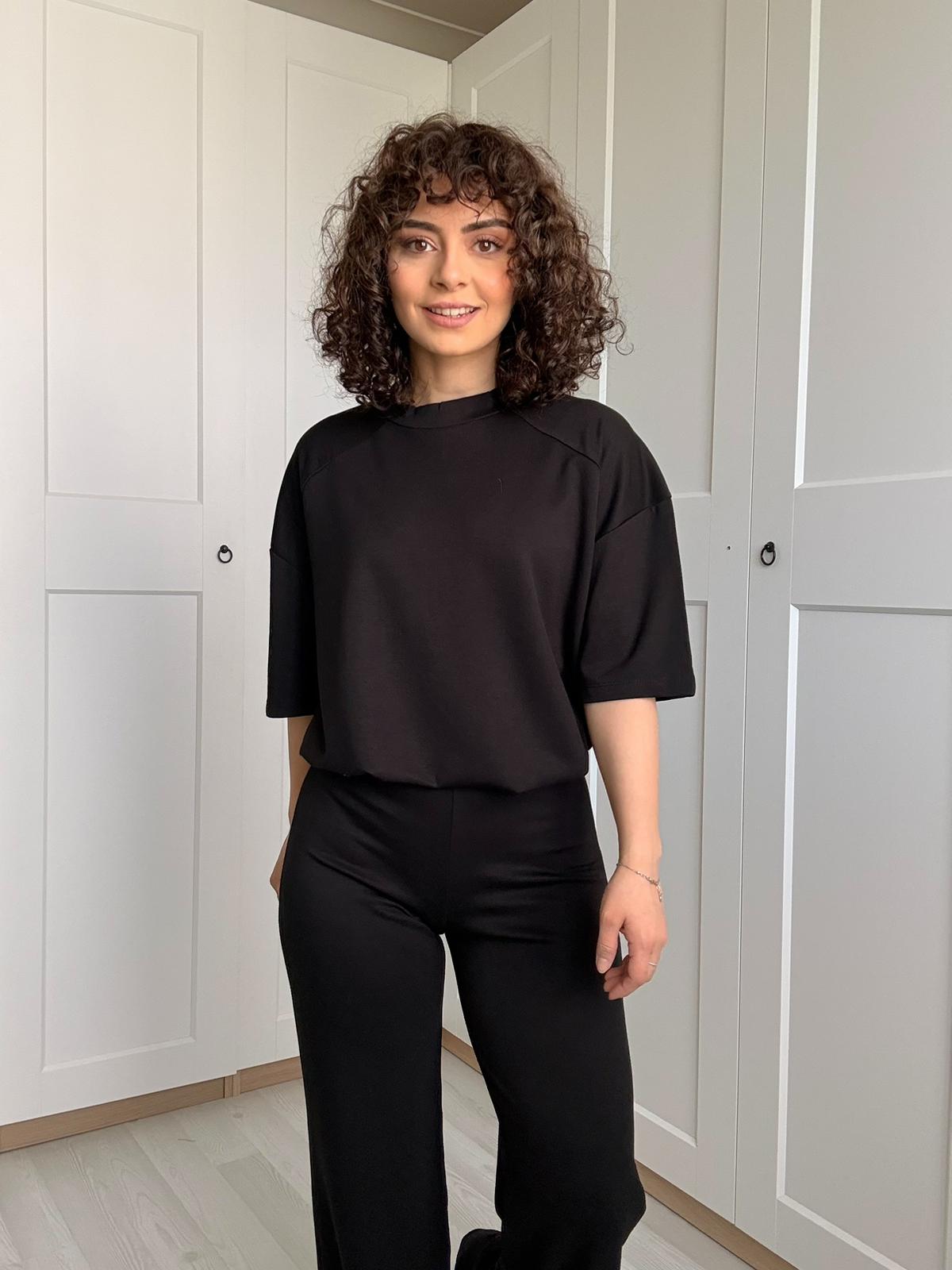 Siyah Oversize İkili Takım