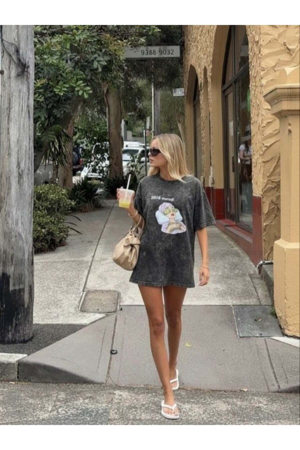 Oversize Yazı Baskılı Manifest 26 Tişört