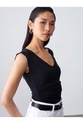 21222 V Yaka Basic Top-Siyah