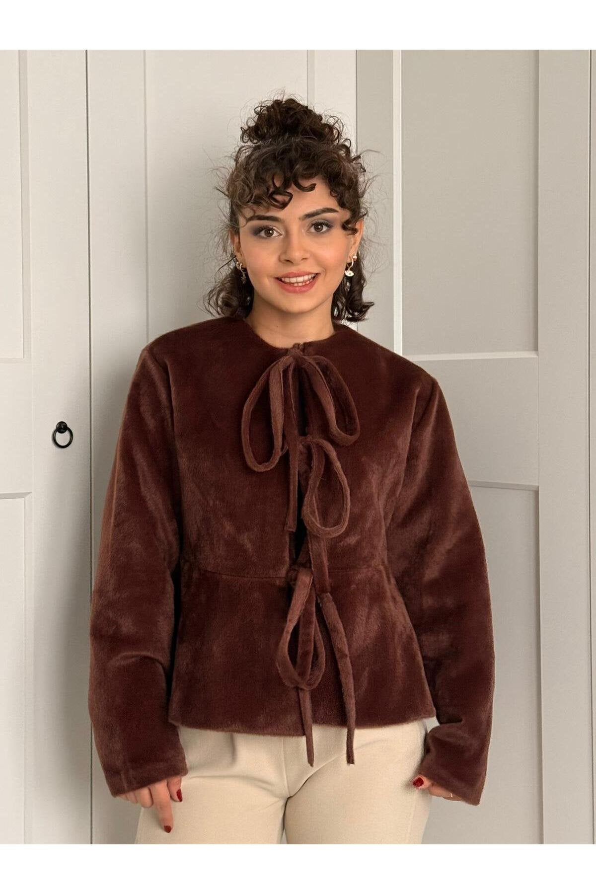 Bağlamalı Goldfox Ceket -Kahverengi
