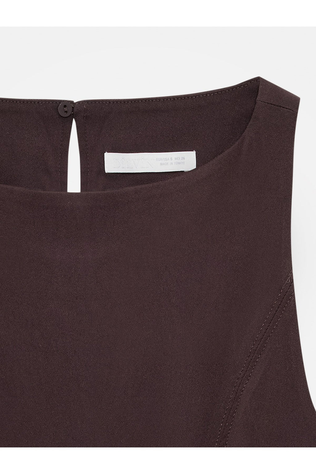 91099 Extra Slim Fit Midi Elbise-Koyu Kahve