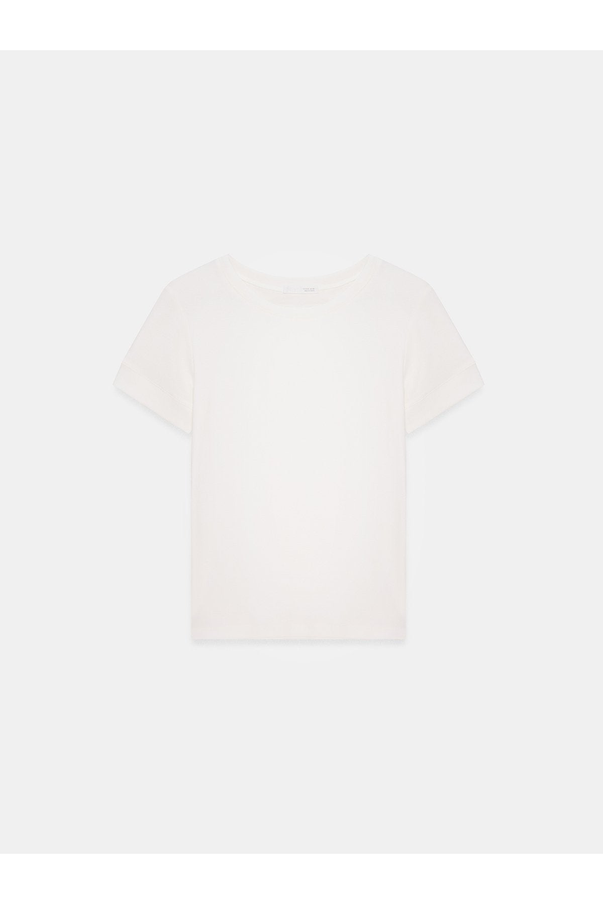 32637 Bisiklet Yaka T-Shirt-Ekru