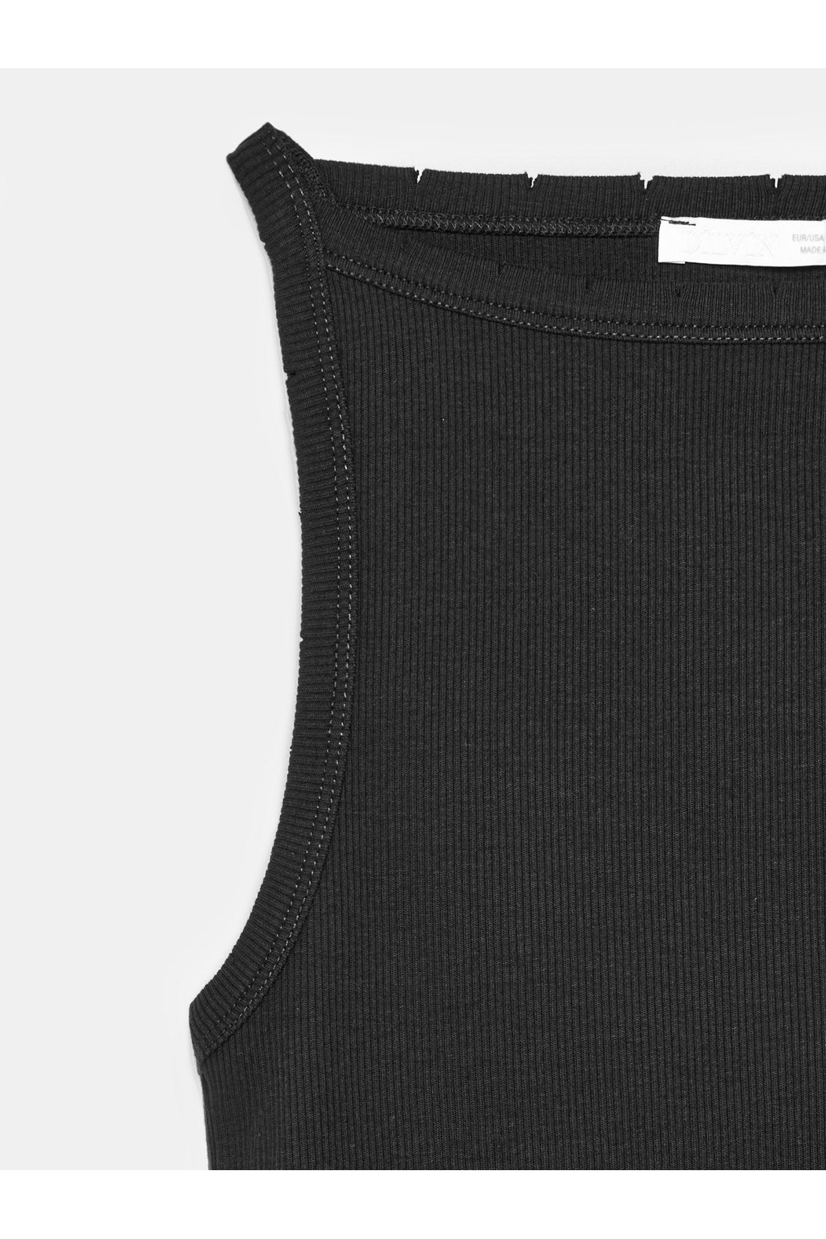 32892 Halter Yaka Top-Siyah