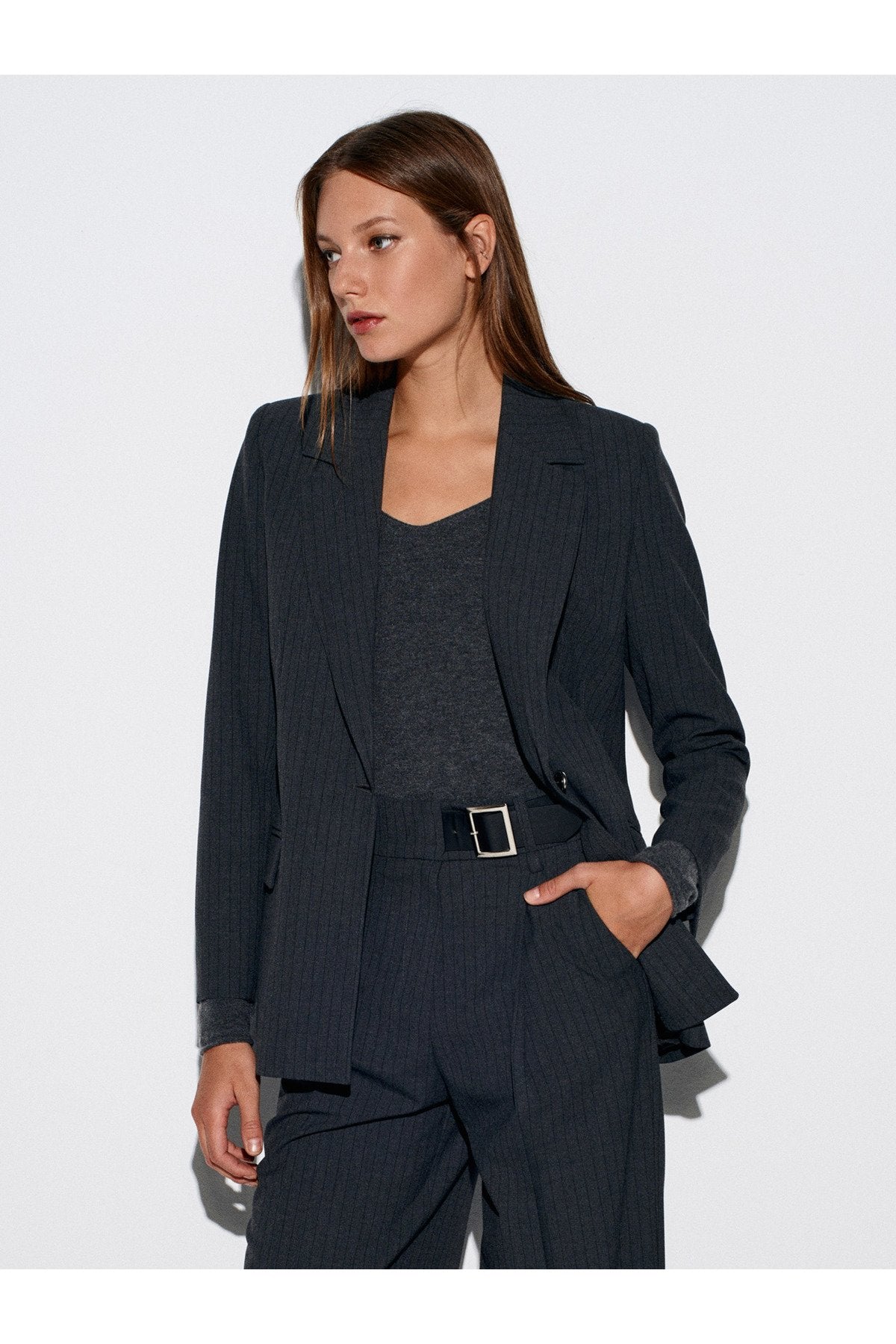 60775 Blazer Ceket-Antrasit