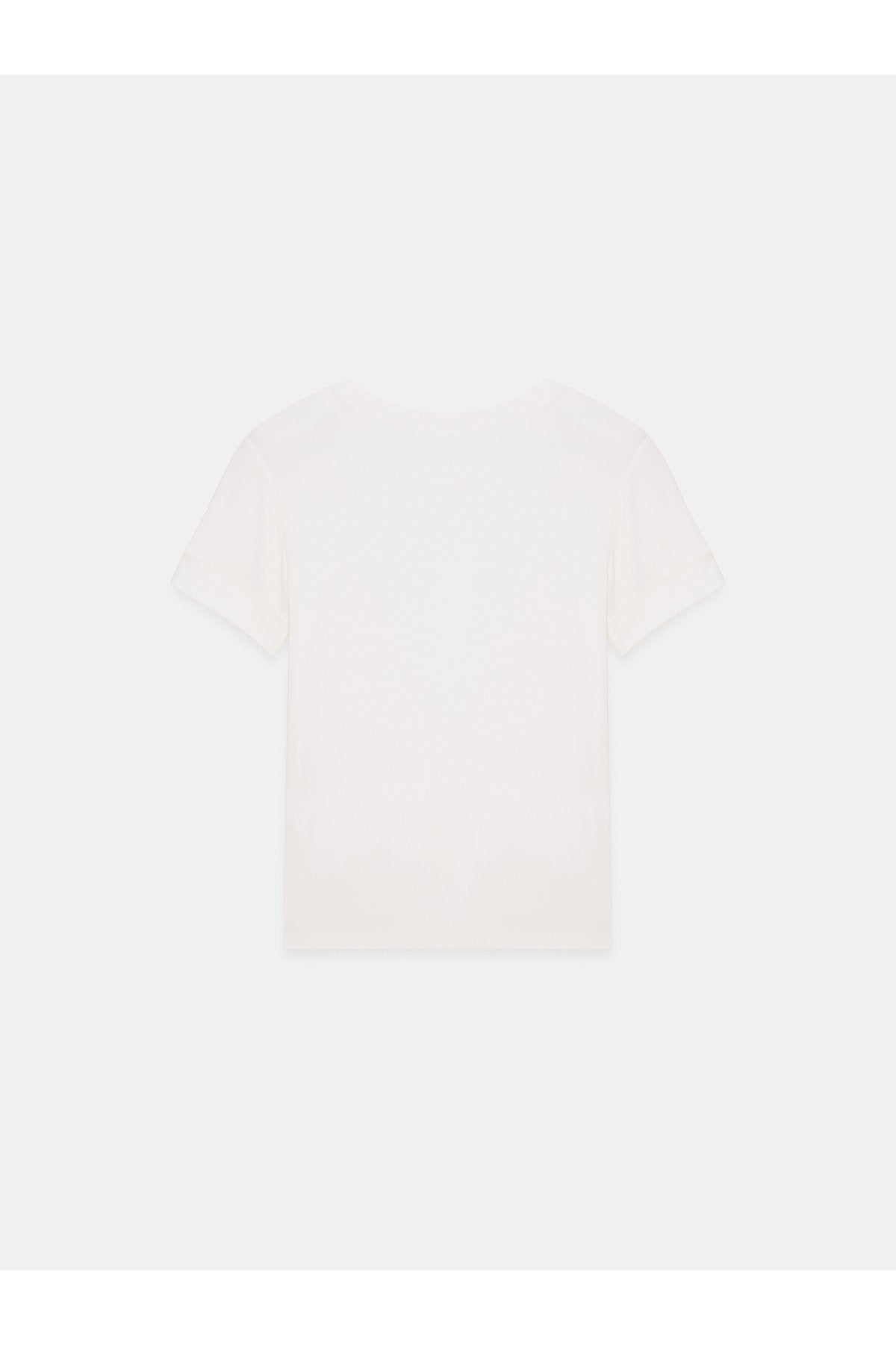 32637 Bisiklet Yaka T-Shirt-Ekru