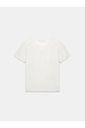 32779 Bisiklet Yaka T-shirt-Ekru