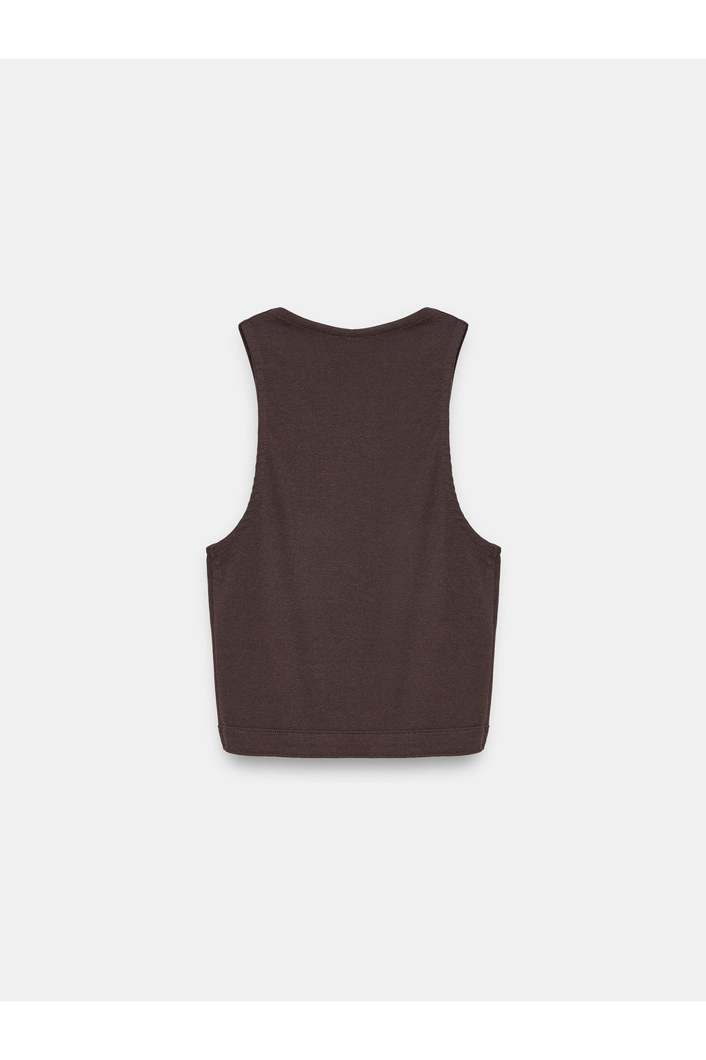 32941 Lyocell Crop Top-Koyu Kahve