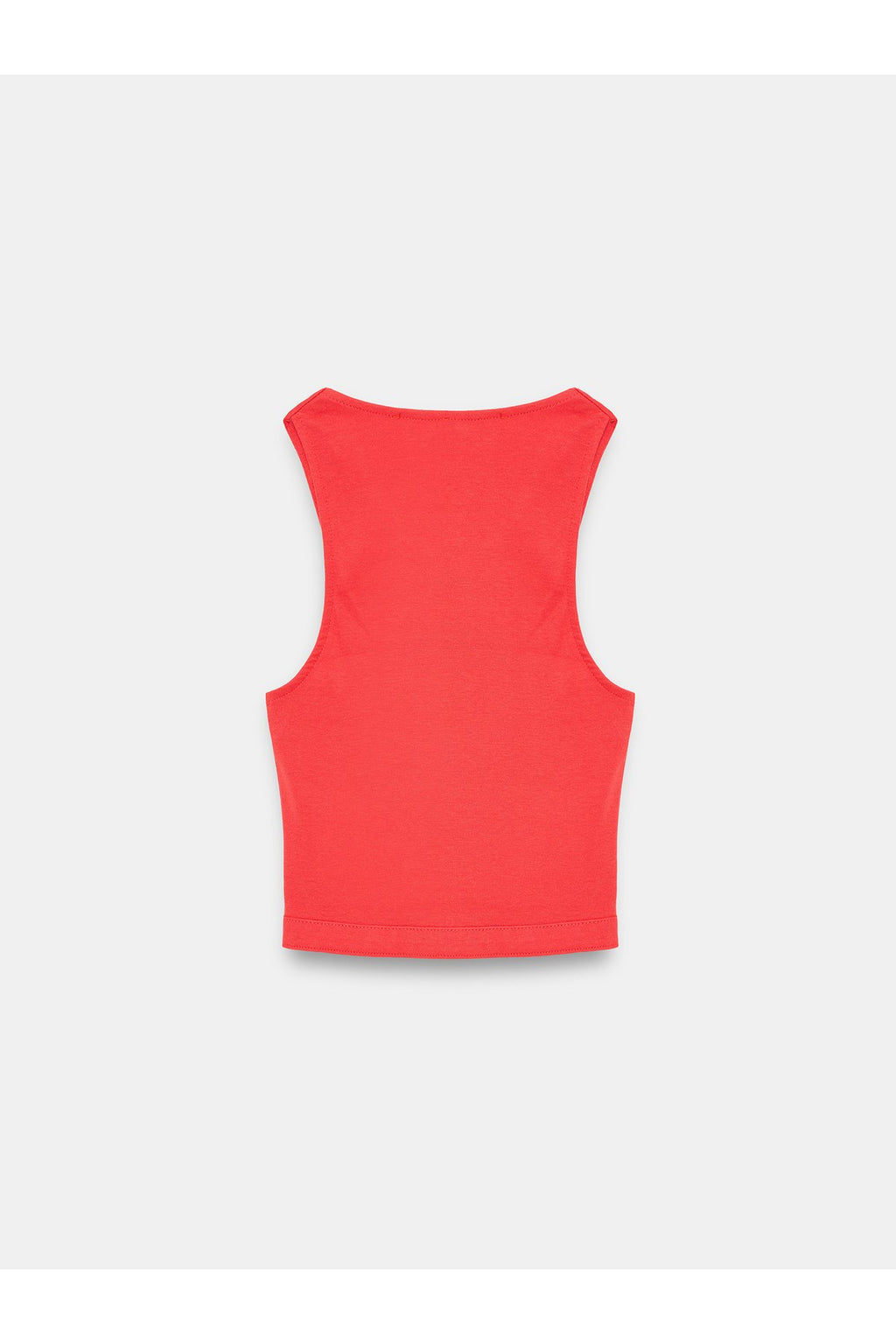 32941 Halter Yaka Crop Top-Kırmızı