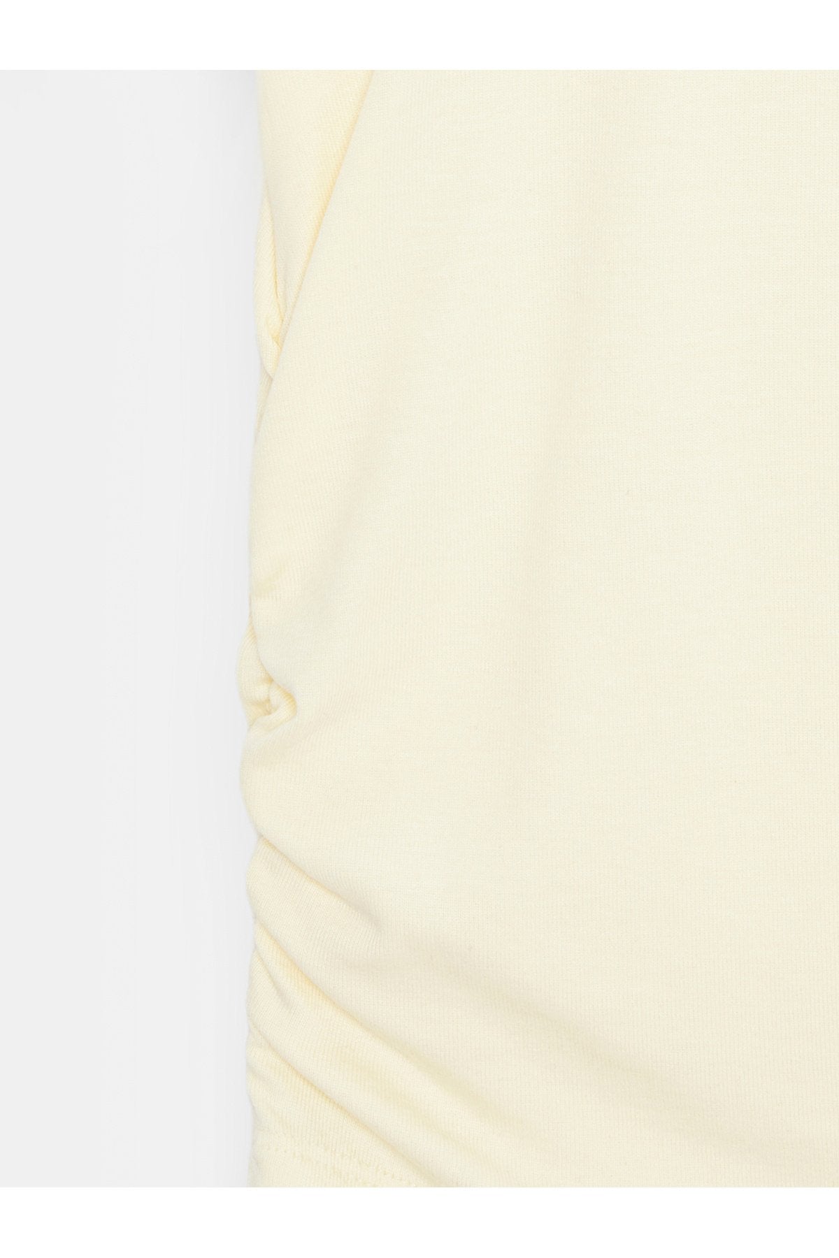 32614 Polo Yaka Top-Açık Sarı