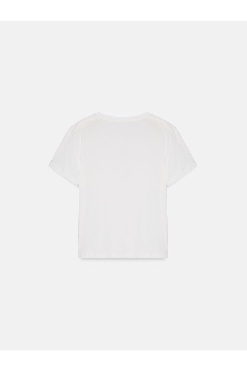 32847 Lyocell Karışımlı V Yaka T-shirt-Ekru