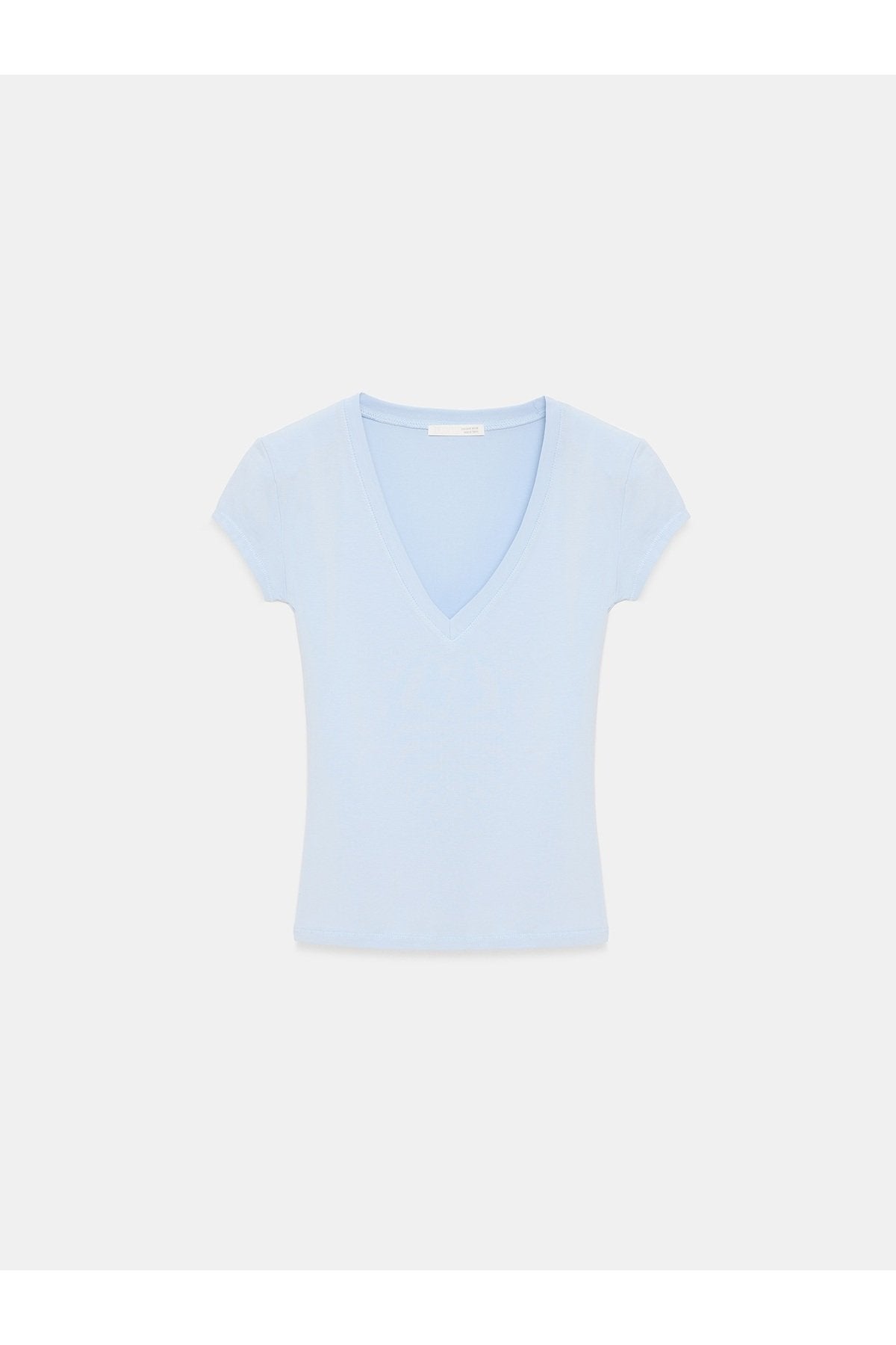 32799 V Yaka Top-Açık Mavi
