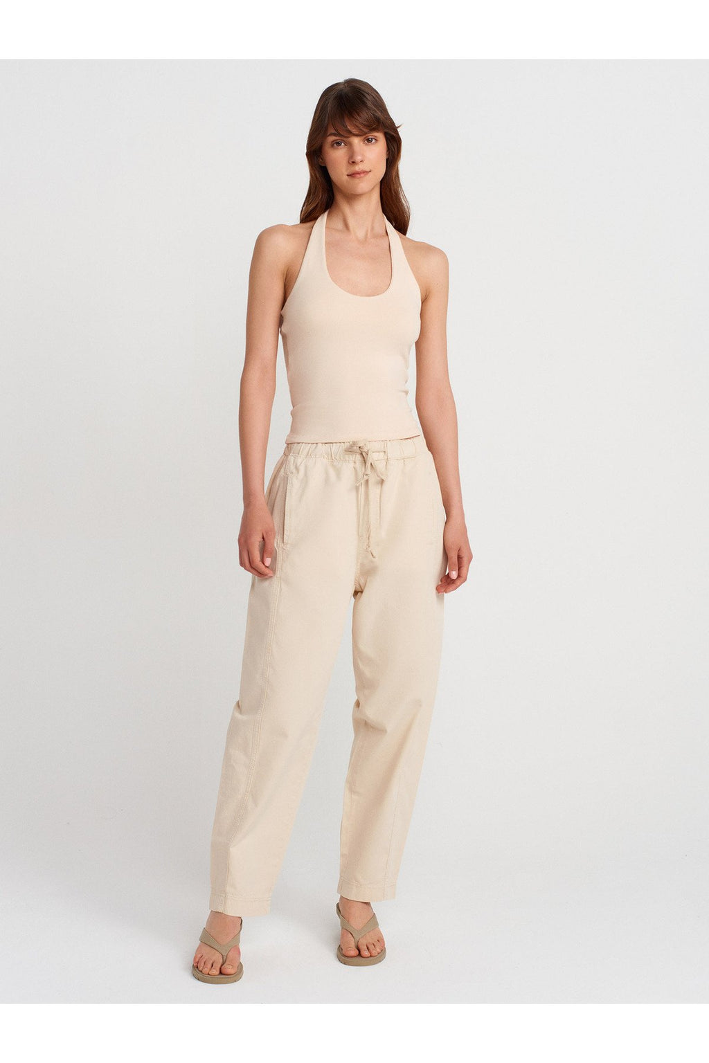 21052 Halter Yaka Top-Taş