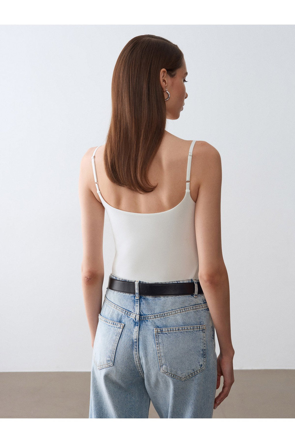 21200 Bra-Free Askılı Top-Ekru
