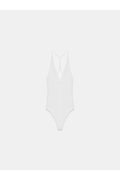 21175 Halter Yaka Bodysuit-Beyaz
