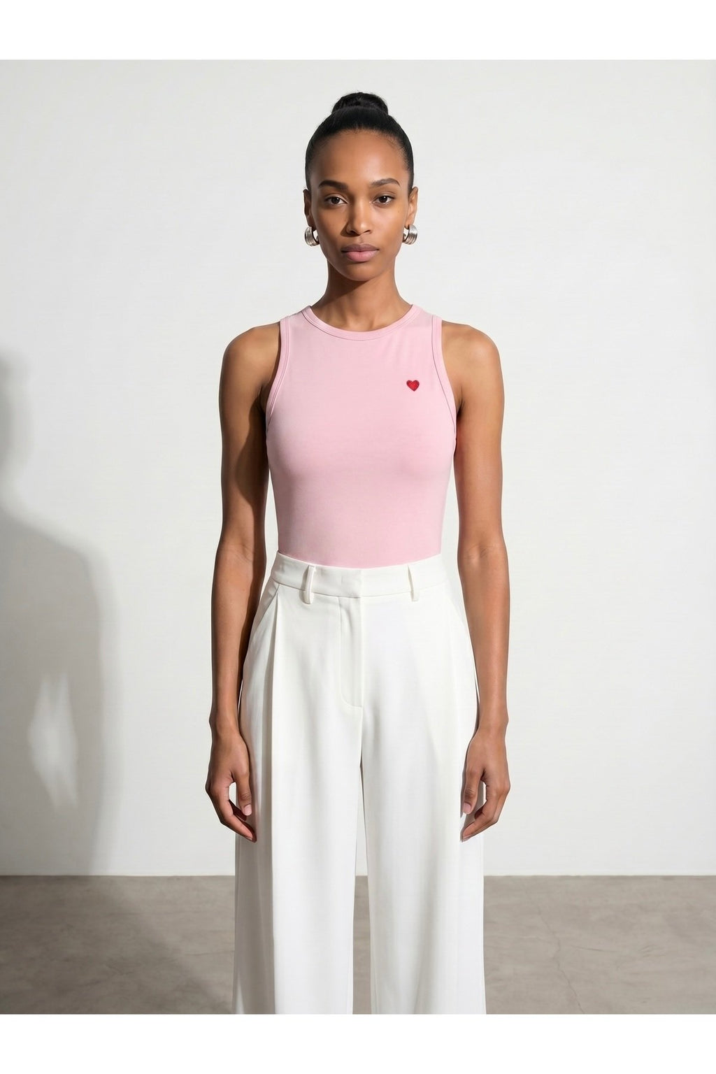 21259 Bisiklet Yaka Top-Toz Pembe