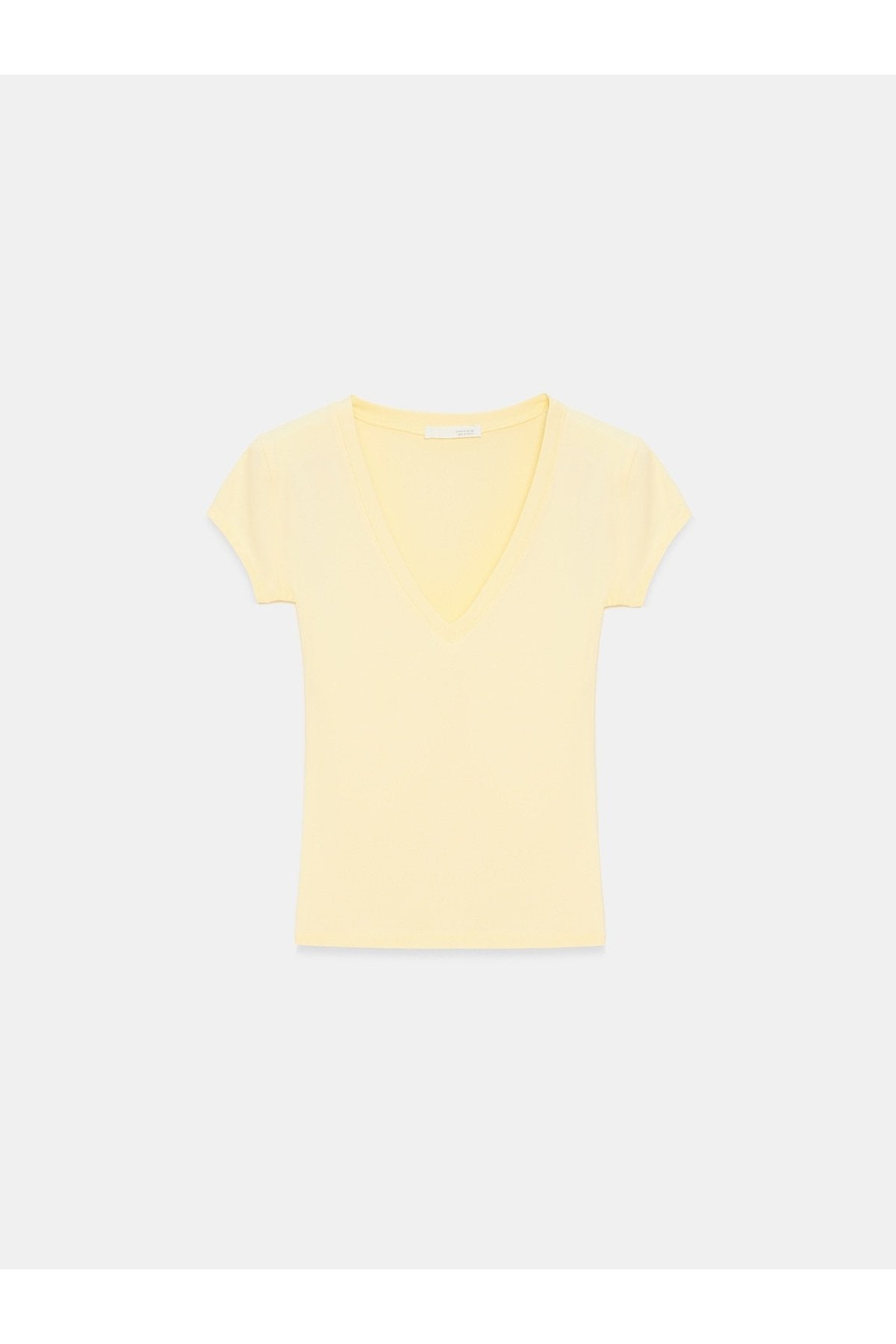 32799 V Yaka Top-Açık Sarı