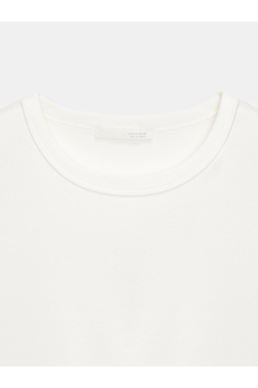 32779 Bisiklet Yaka T-shirt-Ekru