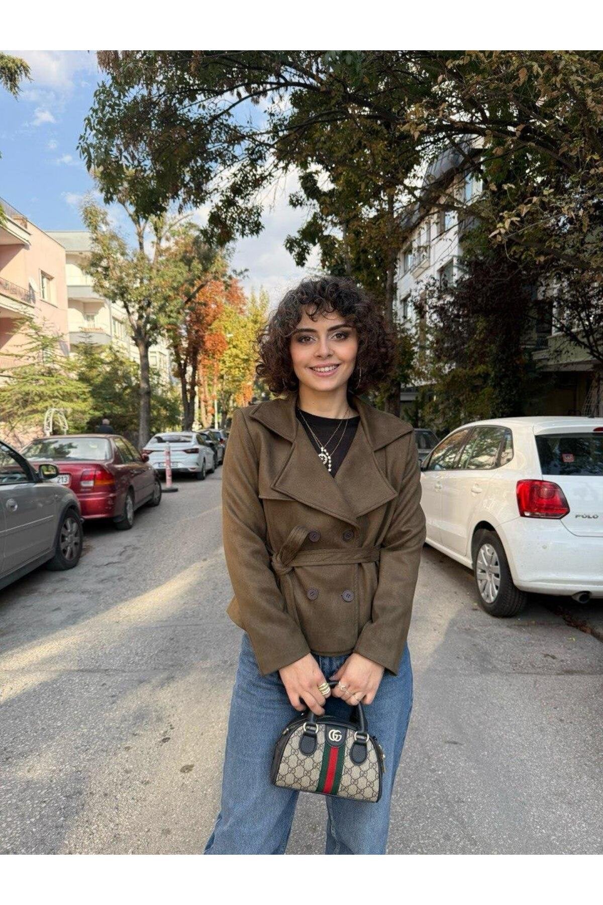 Bağlamalı Goldfox Ceket -Kahverengi