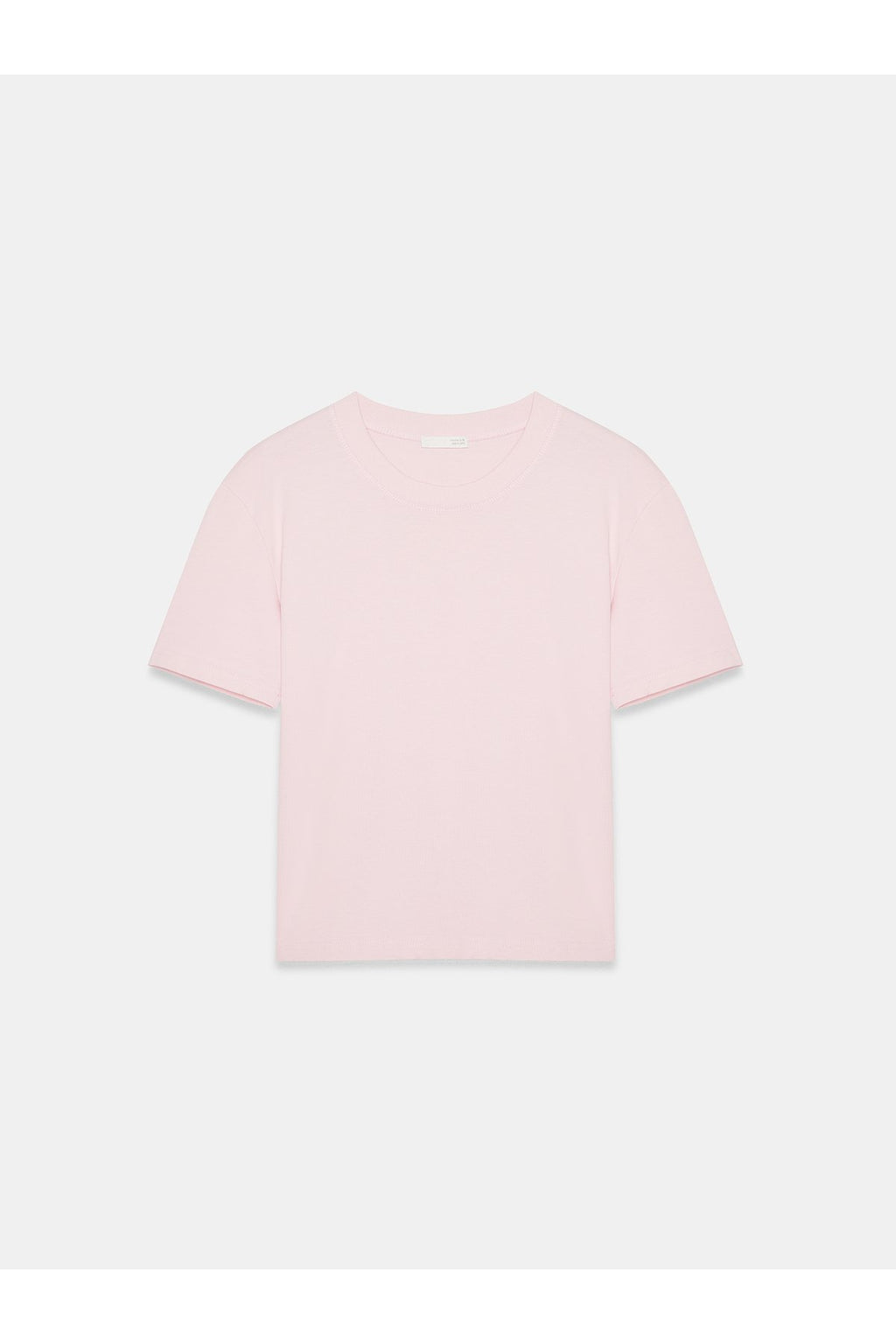 30312 %100 Pamuk Bisiklet Yaka T-Shirt-Toz Pembe