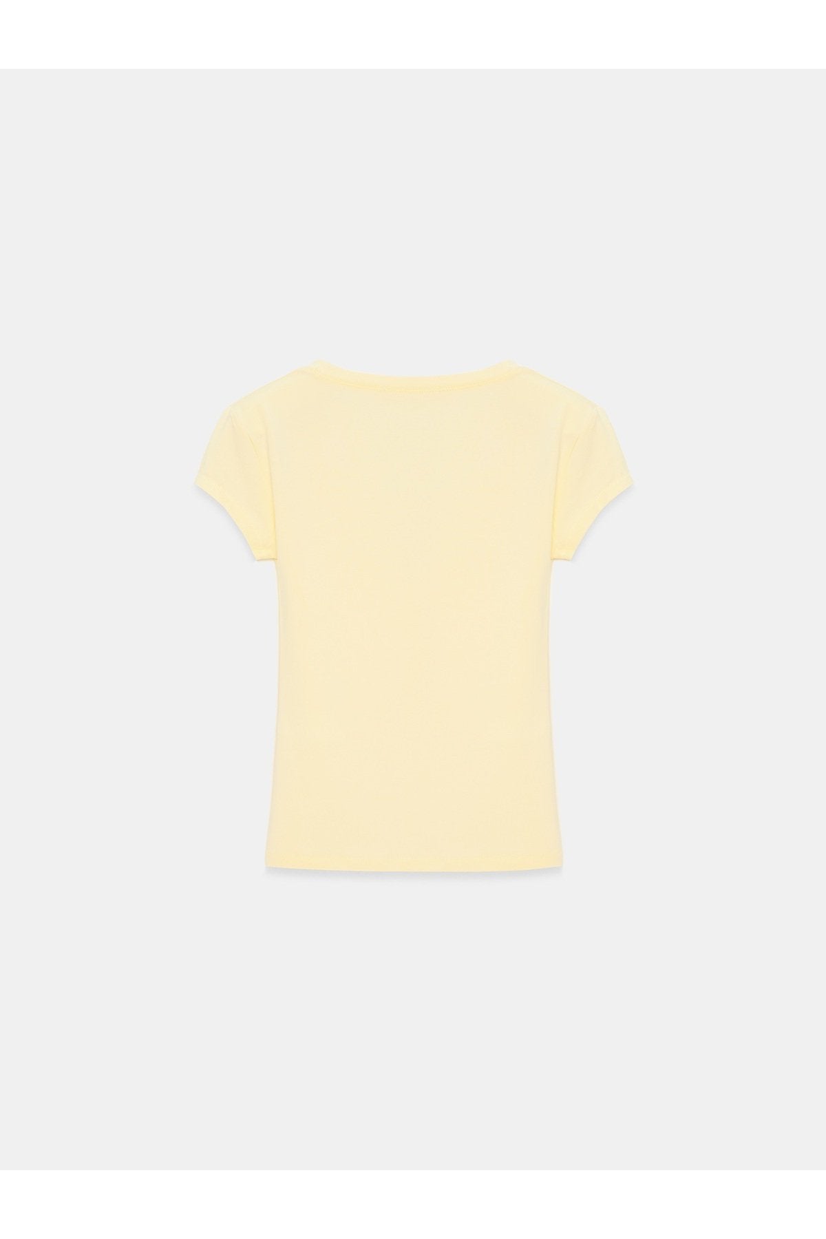 32799 V Yaka Top-Açık Sarı