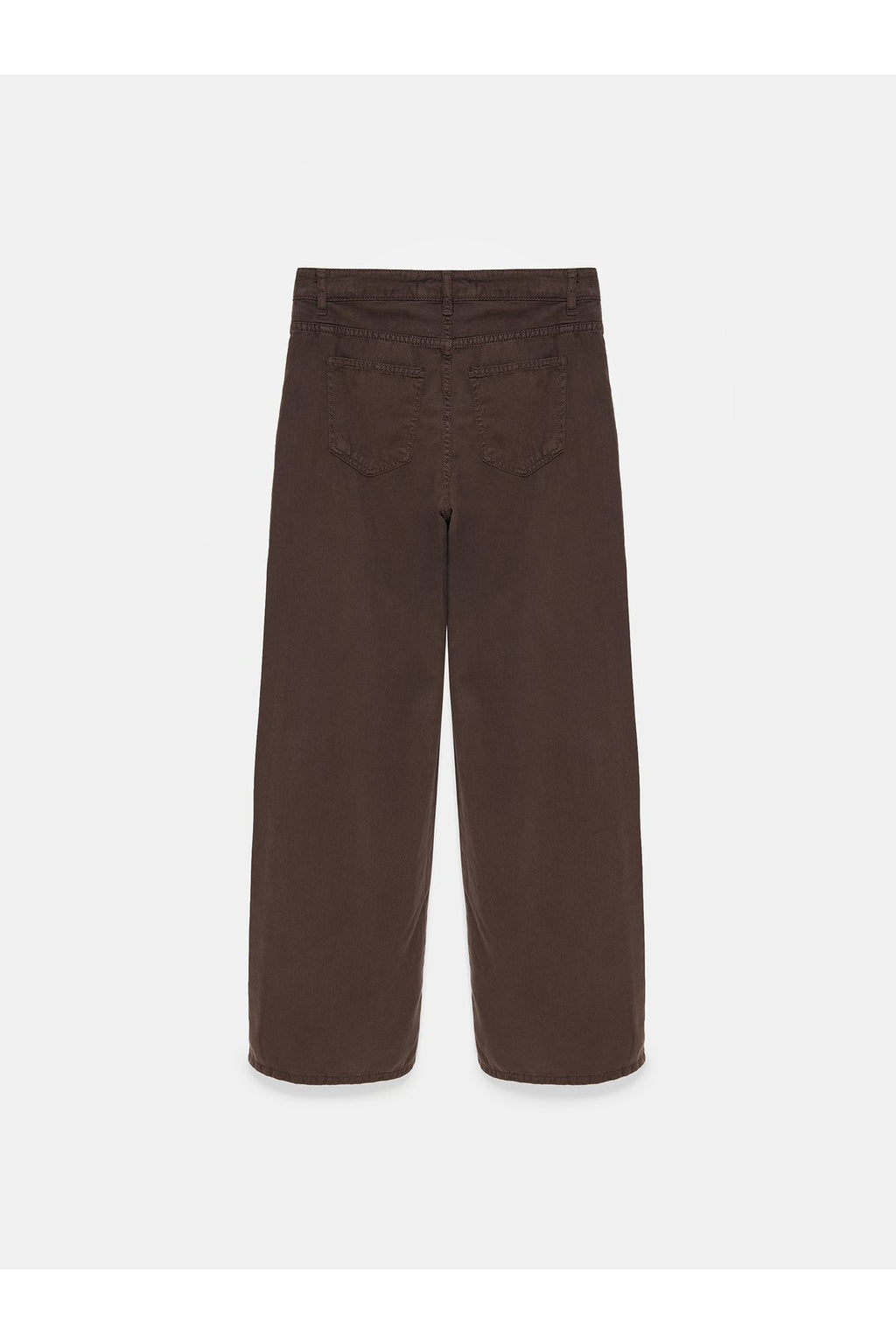 72323 Lyocell Karışımlı Wide Leg Jean-Kahve
