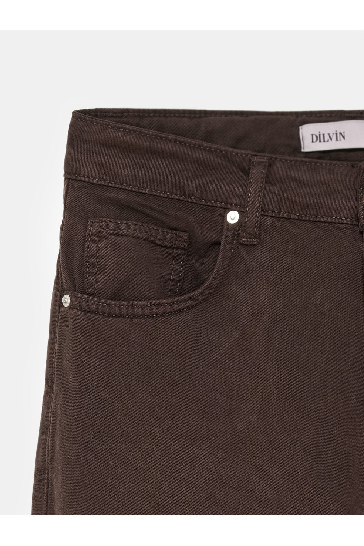 72323 Lyocell Karışımlı Wide Leg Jean-Kahve