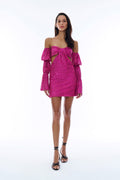 Cut Out Detaylı Payetli Mini Elbise