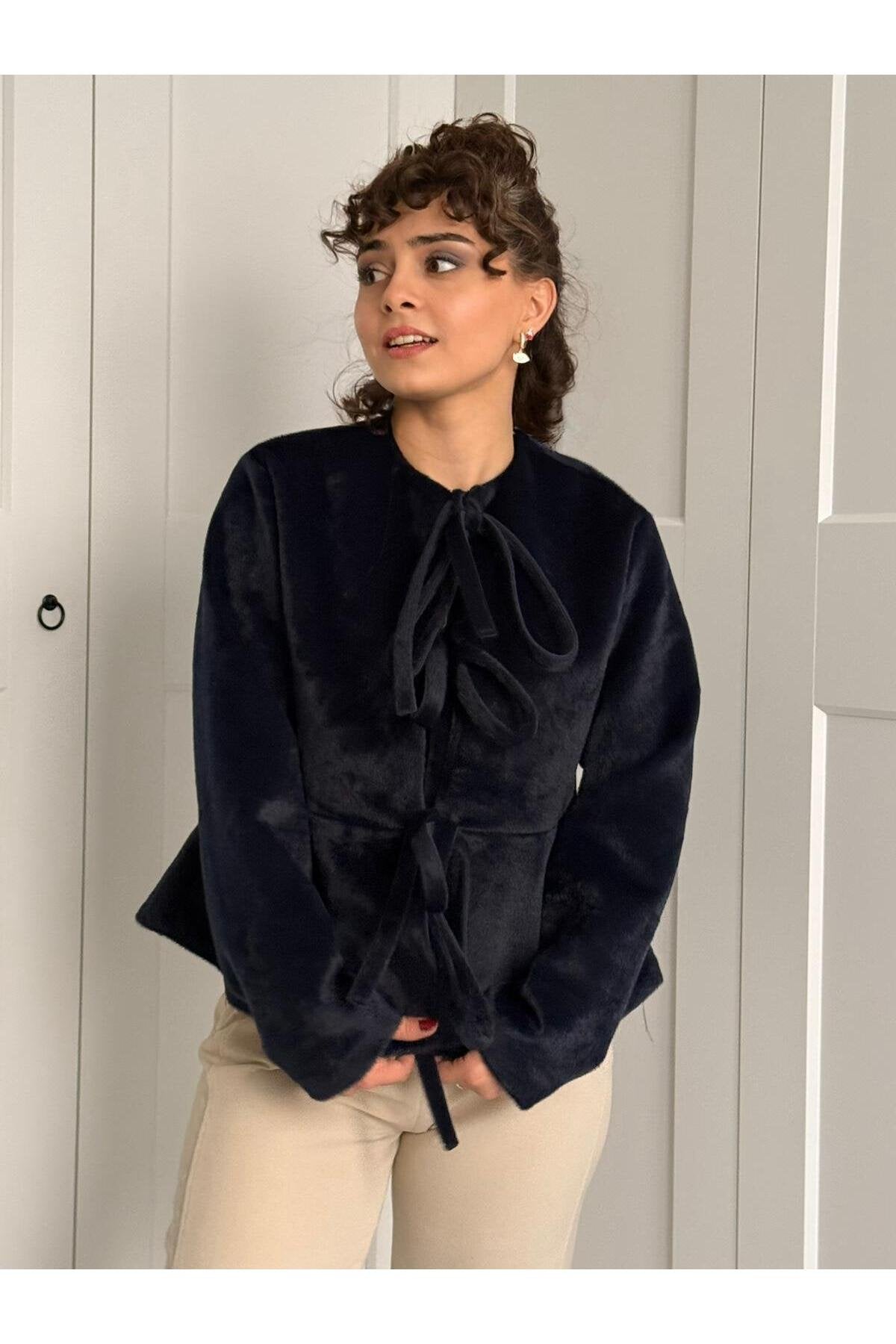 Bağlamalı Goldfox Ceket -Lacivert