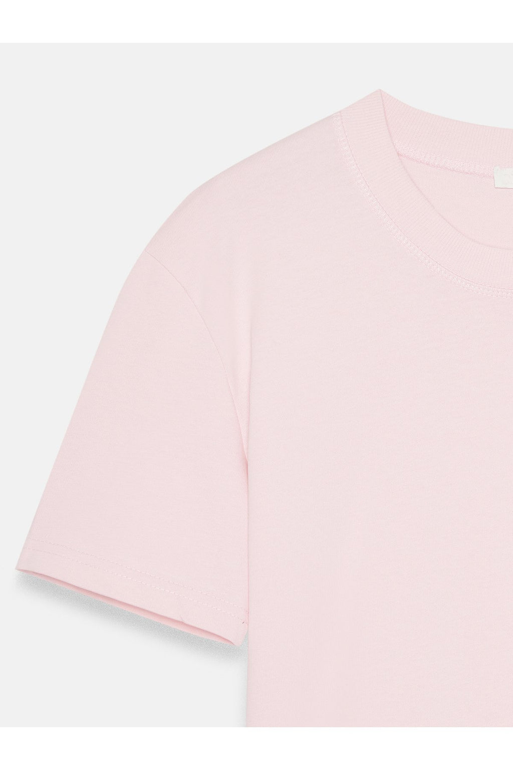 30312 %100 Pamuk Bisiklet Yaka T-Shirt-Toz Pembe