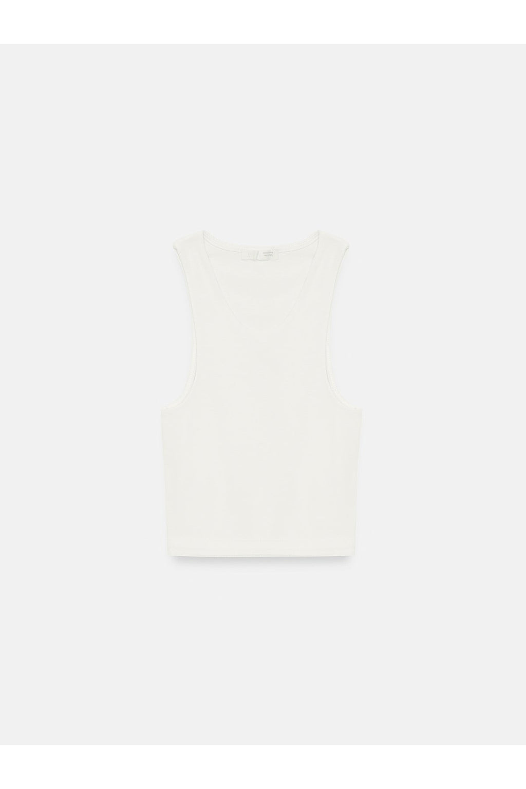32941 Halter Yaka Crop Top-Ekru
