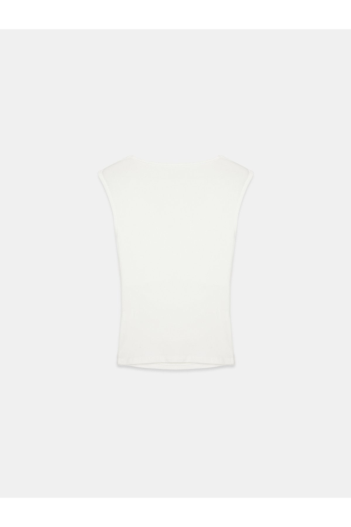 21222 V Yaka Basic Top-Ekru