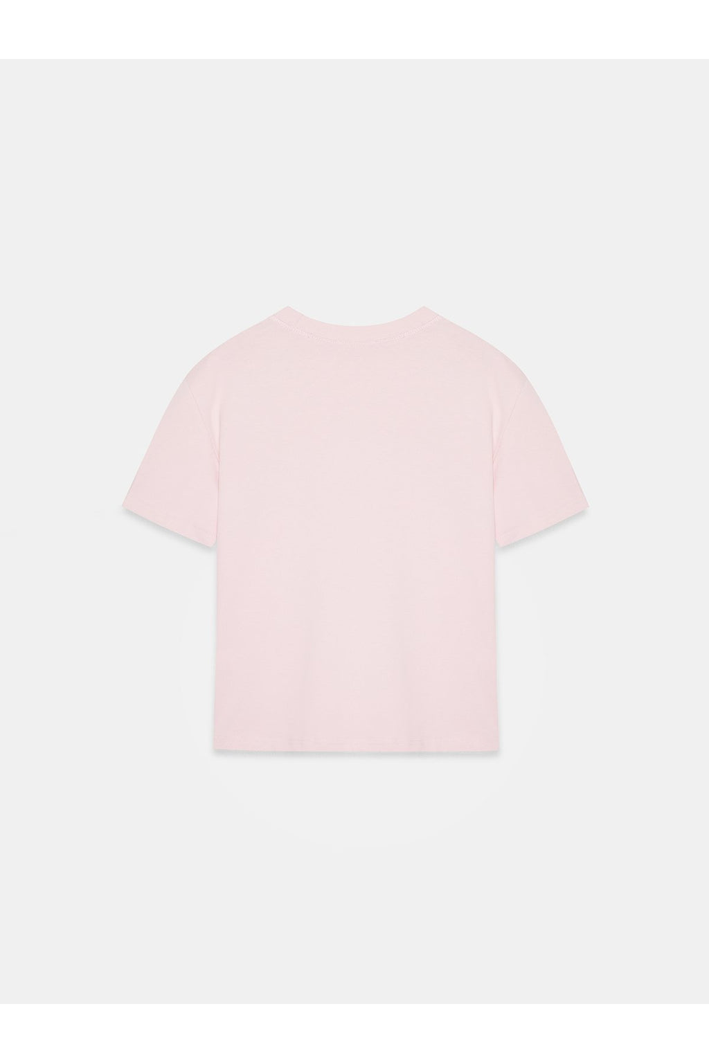 30312 %100 Pamuk Bisiklet Yaka T-Shirt-Toz Pembe
